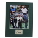 Arnold Palmer Signed Cut Signature with Matted Masters Collage Display JSA ALOA