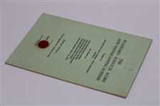 1938 'The Standard Scratch Score And Handicapping Scheme' Booklet