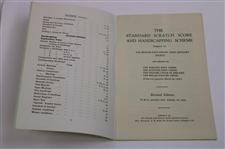 1938 'The Standard Scratch Score And Handicapping Scheme' Booklet