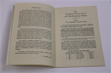 1938 'The Standard Scratch Score And Handicapping Scheme' Booklet