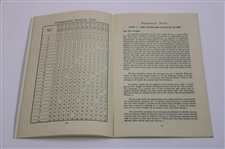 1938 'The Standard Scratch Score And Handicapping Scheme' Booklet