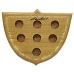 Sam Snead Signed Wood Golf Ball Display JSA ALOA