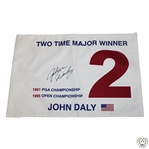 John Daly Signed 2 Time Major Winner Flag - Daly Collection JSA ALOA