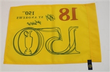 John Daly & John Daly Jr Signed 2022 OPEN Championship at St Andrews Yellow Flag JSA ALOA