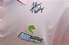 John Daly Signed Pink Cool Fish Collared Shirt with Sponsors JSA ALOA