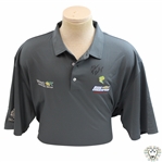 John Daly Signed Dark Grey Cool Fish Collared Shirt with Sponsors JSA ALOA