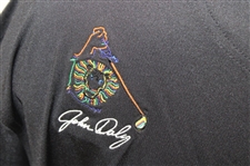 John Daly Signed Black Cool Fish Collared Shirt with Sponsors JSA ALOA