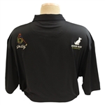 John Daly Signed Black Cool Fish Collared Shirt with Sponsors JSA ALOA