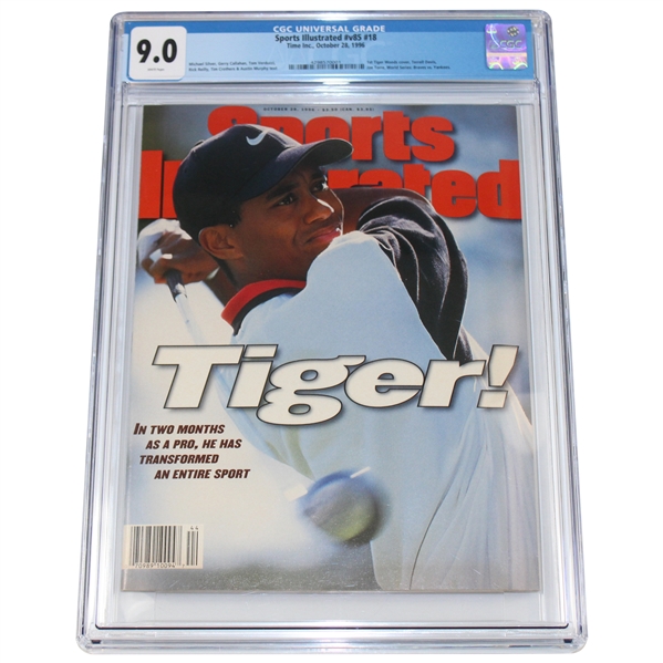 Tiger Woods 1996 Sports Illustrated #v85 #18 CGC Graded 9 #4298570001