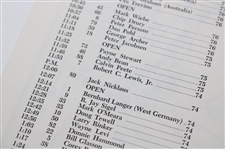 1986 Masters Tournament Thursday, Friday & Sunday Official Pairing Sheets - Jack Nicklaus Winner