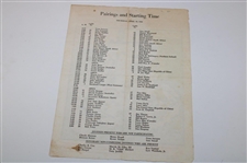 1986 Masters Tournament Thursday, Friday & Sunday Official Pairing Sheets - Jack Nicklaus Winner