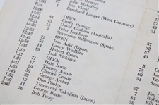 1986 Masters Tournament Thursday, Friday & Sunday Official Pairing Sheets - Jack Nicklaus Winner