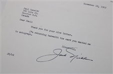 Jack Nicklaus Signed 1963 Macgregor Letter JSA ALOA