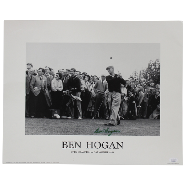 Ben Hogan Signed 1953 Open Champion at Carnoustie Poster JSA #AY50963