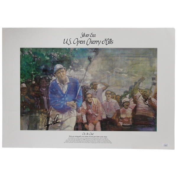 Arnold Palmer Signed 1960 US Open at Cherry Hills On In One Poster JSA #AY50964