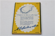 1928 Spalding Athletic Library Golf Guide