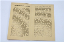 'Jerry Travers Putter' Pamphlet