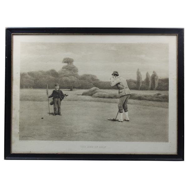 1899 Fine Art Society London John Charles Dollman Black And White Photogravure The End Of Golf