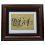 1885 R. M. Illustration 'Play For The Bunker Sir, Play For The Bunker!' - Framed