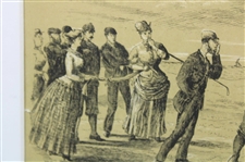 1885 R. M. Illustration 'Play For The Bunker Sir, Play For The Bunker!' - Framed