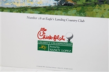 Nancy Lopez Signed Ltd Ed 39/550 Chick Fil A Charity Championship No. 18 Print JSA ALOA