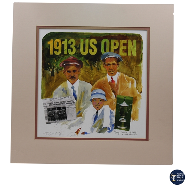 1913 US Open Matted Print Robert Fleming
