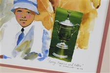 1913 US Open Matted Print Robert Fleming