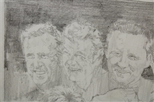 Original World Golf Hall Of Fame Pencil Sketch