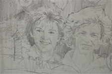 Original World Golf Hall Of Fame Pencil Sketch