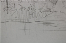 Original World Golf Hall Of Fame Pencil Sketch