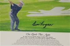 Ben Hogan Signed 1967 Masters The Hawk Flies Again Poster Print JSA #AY50965
