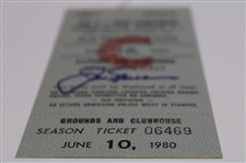 Jack Nicklaus Signed 1980 US Open at Baltusrol June 10th Practice Day Ticket #06469 JSA ALOA