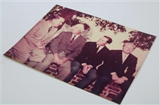 Grand Slam Winners Nicklaus, Player, Hogan & Sarazen Photo Sitting On A Brick Wall