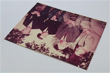 Grand Slam Winners Nicklaus, Player, Hogan & Sarazen Photo Sitting On A Brick Wall