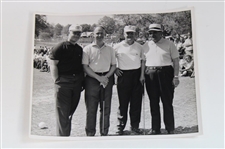 Three (3) Jack Nicklaus 8x10 Photos - Putting, Mid Swing and on Tee with others