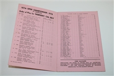 Jack Nicklaus Signed 1978 The Open at St. Andrews Thursday Order of Play Booklet JSA ALOA