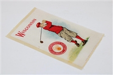 C. 1910 Murad Cigarettes Tobacco Golf Silk - University of Wisconsin