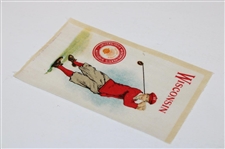C. 1910 Murad Cigarettes Tobacco Golf Silk - University of Wisconsin