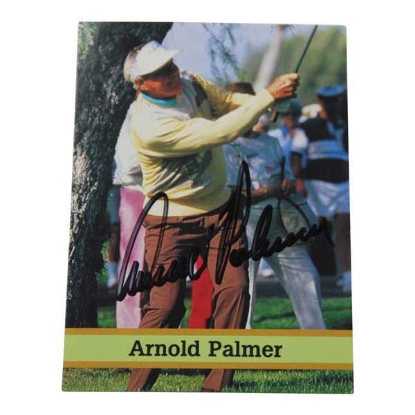 Arnold Palmer Signed 1993 Fax Pax Golf Card #13 JSA ALOA