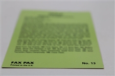 Arnold Palmer Signed 1993 Fax Pax Golf Card #13 JSA ALOA