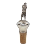 Sterling Silver Wine Bottle Cork Stopper w/ A.J. Poole England Hallmark
