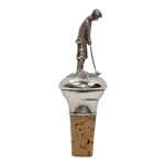 Sterling Silver Wine Bottle Cork Stopper w/ A.J. Poole England Hallmark