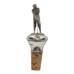 Sterling Silver Wine Bottle Cork Stopper w/ A.J. Poole England Hallmark