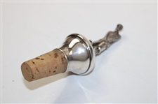 Sterling Silver Wine Bottle Cork Stopper w/ A.J. Poole England Hallmark