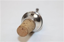 Sterling Silver Wine Bottle Cork Stopper w/ A.J. Poole England Hallmark