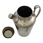 Meriden S.P. Co. 330 White Metal Golf Scene Pitcher w/Four (4) Shot Glasses