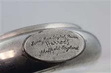 Harrads English Pewter Golf Scene Flask
