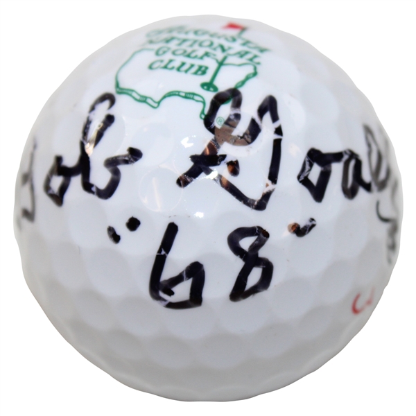 Bob Goalby Signed Titleist Masters Logo Golf Ball JSA ALOA