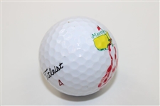 Fuzzy Zoeller Signed Titleist Masters Logo Golf Ball JSA ALOA