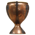 Vintage Silver Overlay on Copper Dual Handle Trophy Cup